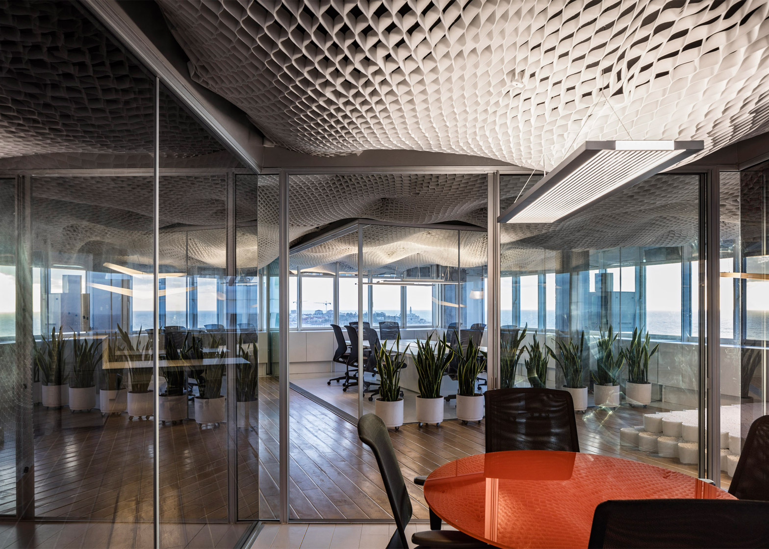 prs-offices-paritzki-liani-architects-interiors-ceiling-geo-cell-tel-aviv-israel-colour_dezeen_1568_1