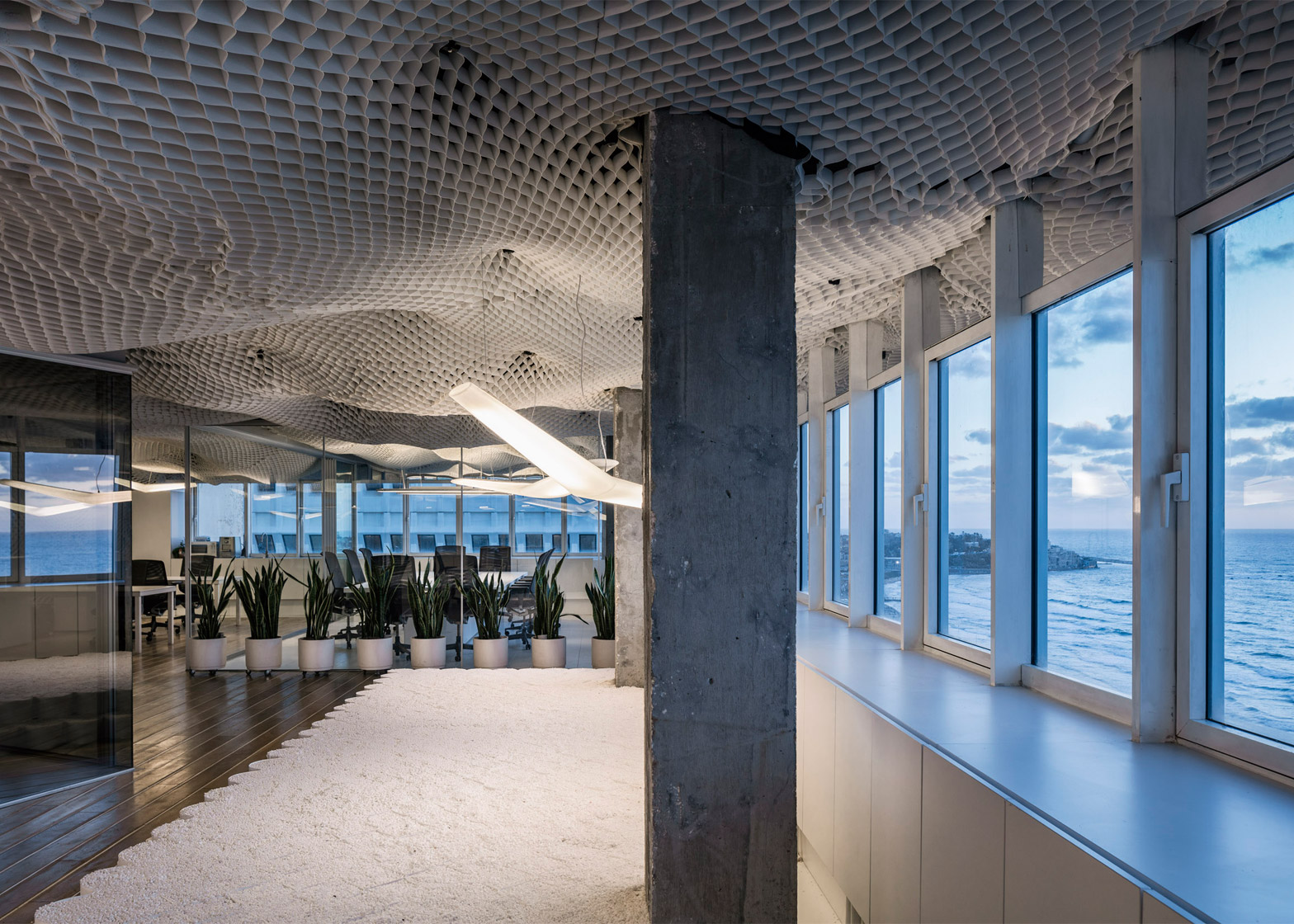 prs-offices-paritzki-liani-architects-interiors-ceiling-geo-cell-tel-aviv-israel-colour_dezeen_1568_2