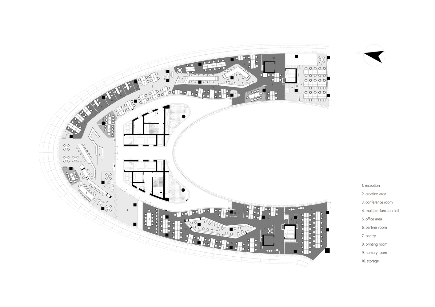 灵感实验室 银河SOHO金融公司办公空间设计·北京 hyperSity architects